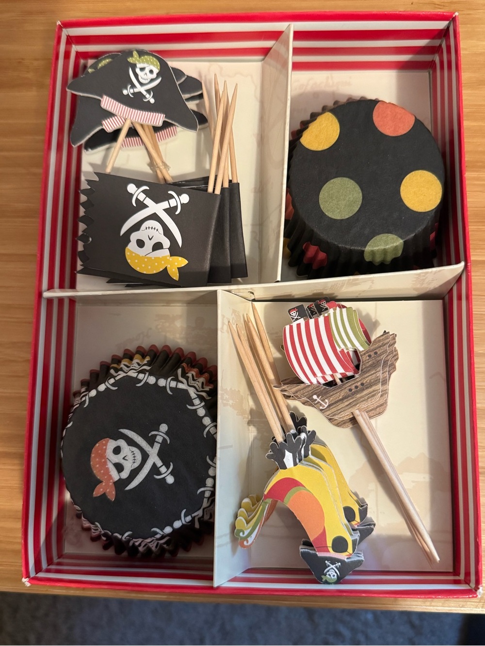Meri Meri Red and White Striped Pirate Party Packaging